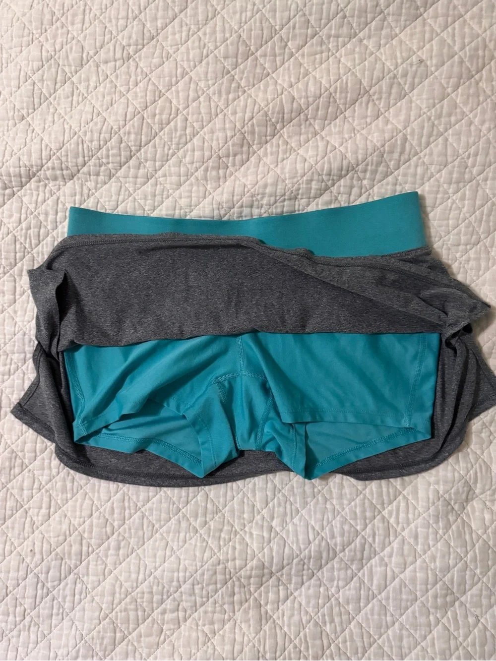 Nike Gray Skort with Teal Waistband